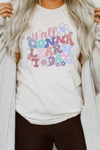 Yall Gonna Learn Today Floral Teacher Graphic Tee T-Shirt