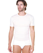 EGI Luxury Wool Silk Men's Short Sleeve T-Shirt. Proudly Made in Italy (456)