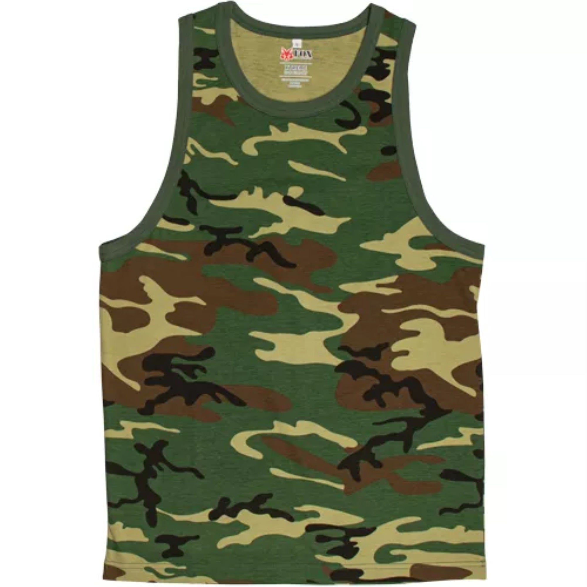 Mens Tank Top Woodland Camouflage XL