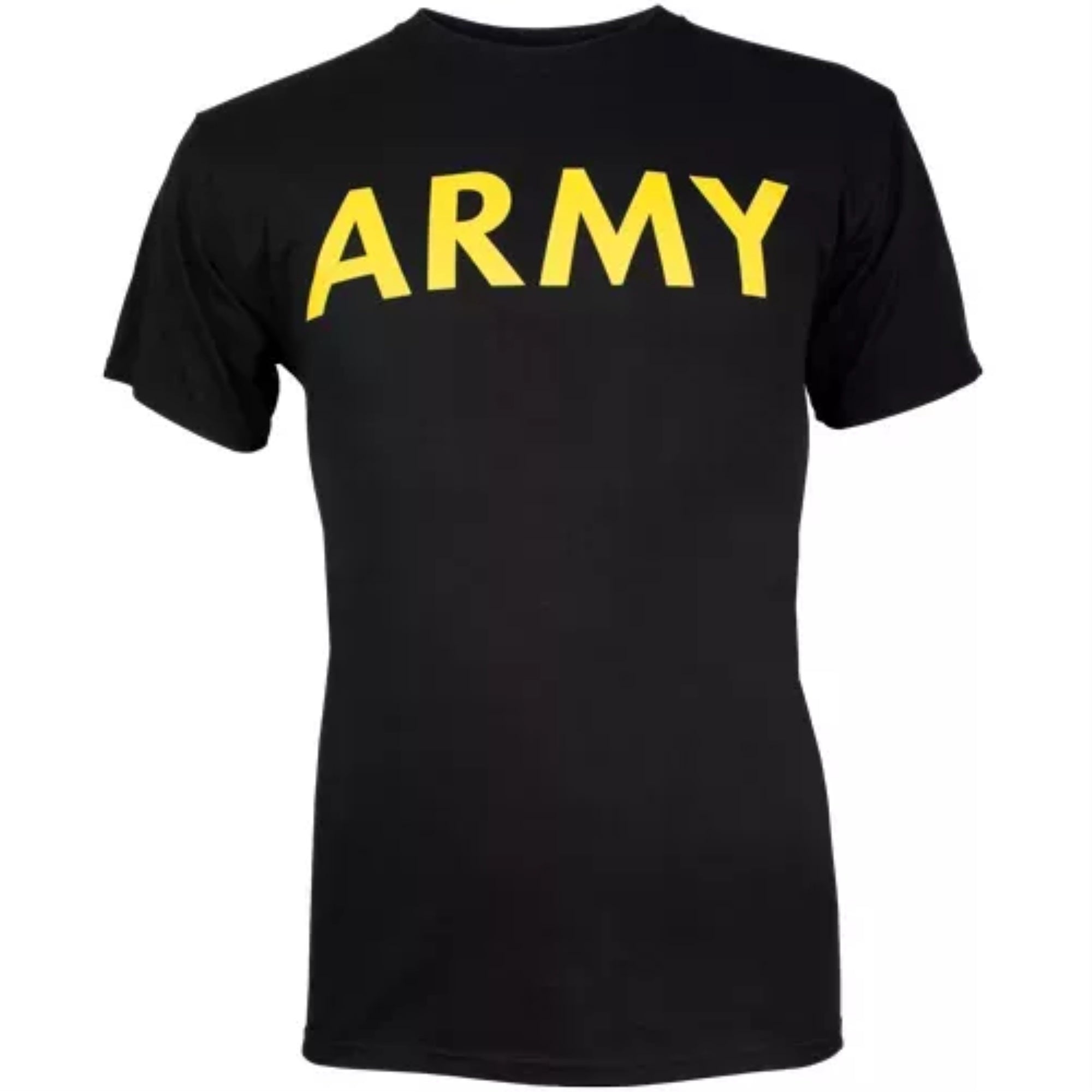 Army Black T-Shirt Yellow Imprint - 3XL