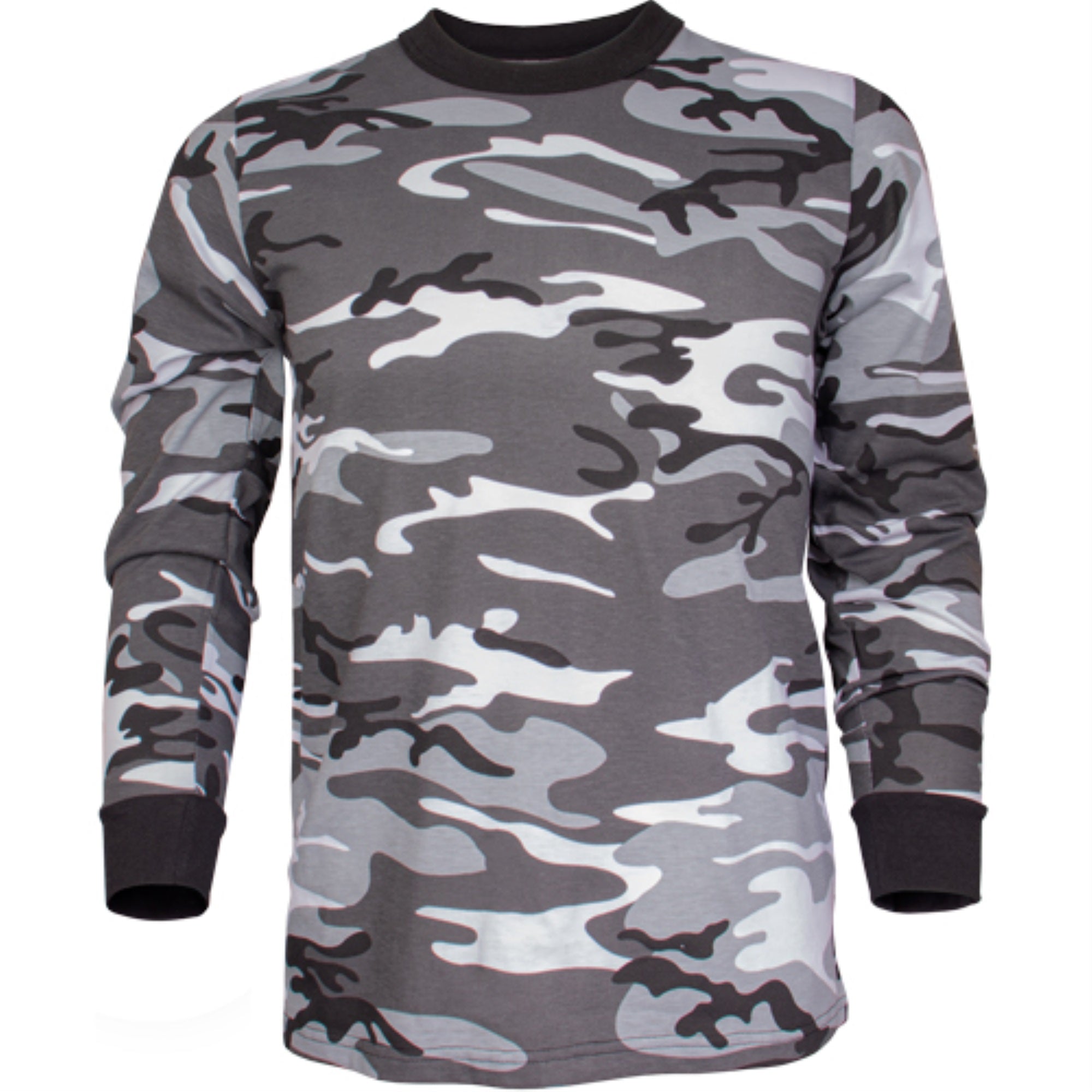 Men's Long Sleeve T-Shirt - Urban Camo Small