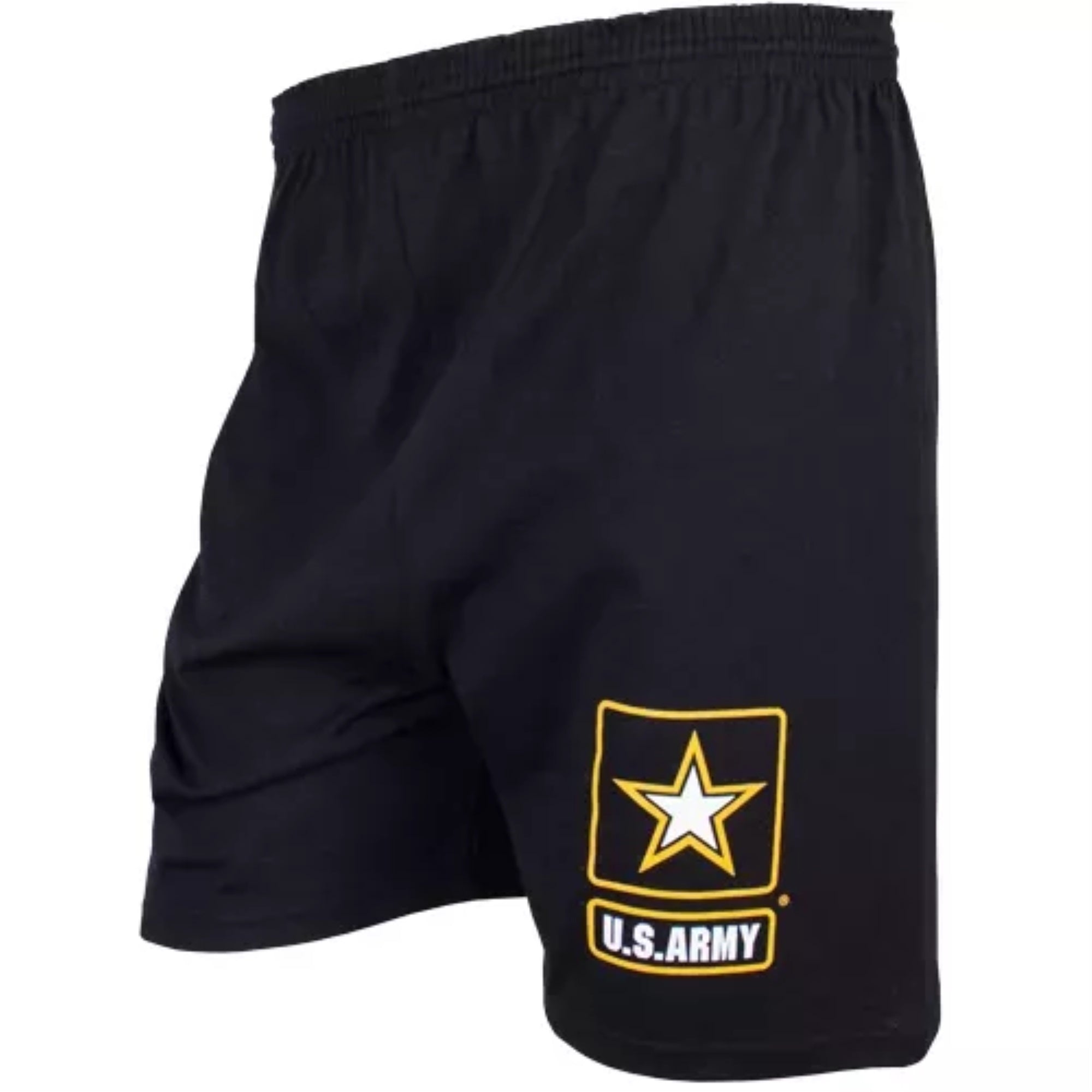 Men's Black Running Short - Army Star Large