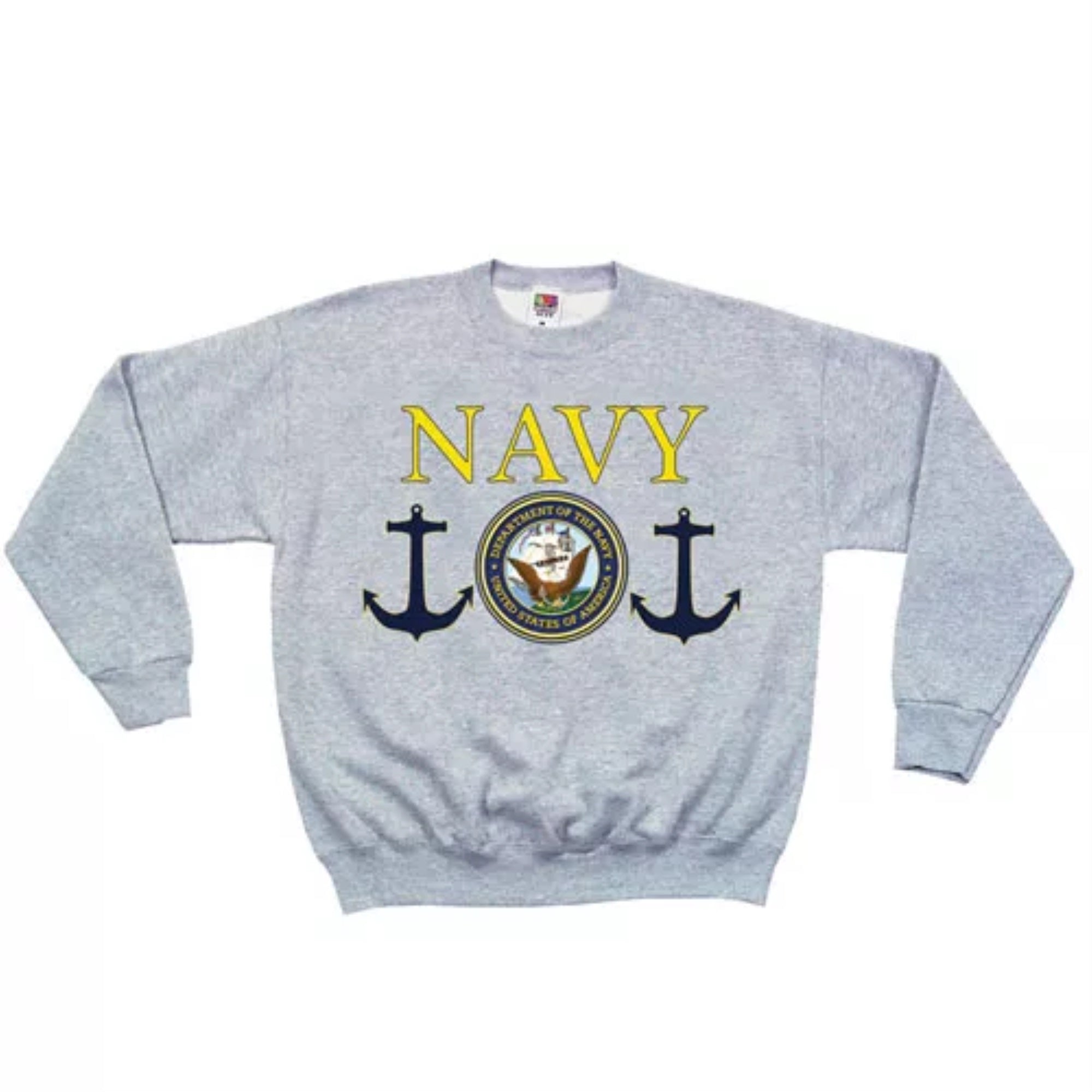 Navy Seal Crewneck Sweatshirt Grey - Large