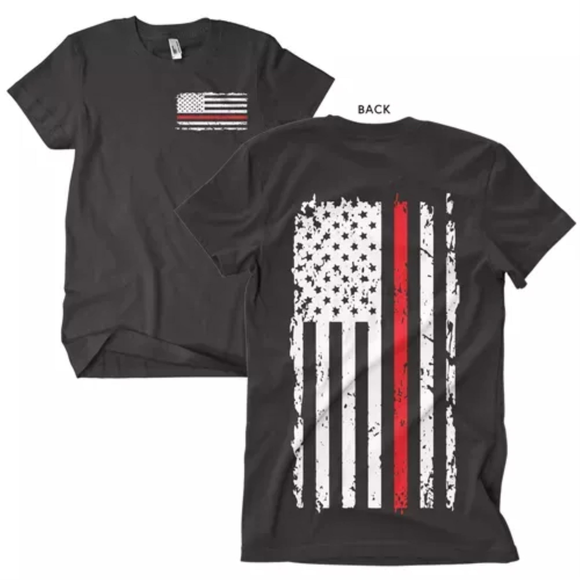 Vintage Red Line Men's T-Shirt Black - Medium