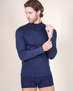 BASIC COTTON Free Spirit Premium Quality 100% Brushed/Fleece Cotton Men's Turtleneck Made in Italy (955)