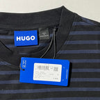 Men's Striped Cotton Logo Graphic Crewneck T-Shirt