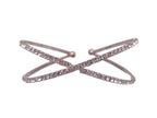 LUXURY CROSSED ADJUSTABLE RHINESTONE BRACELET