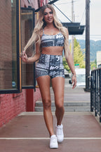 Y-Back Sports Bra | Pew Pew Paisley