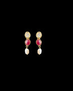 DNS205 Bhanu navratan necklace with earrings in real gemstones ( READY TO SHIP )
