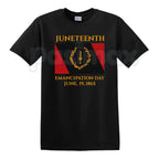 Juneteenth Emancipation Day T-Shirt – Black American Heritage Flag June 19 1865 Graphic Tee