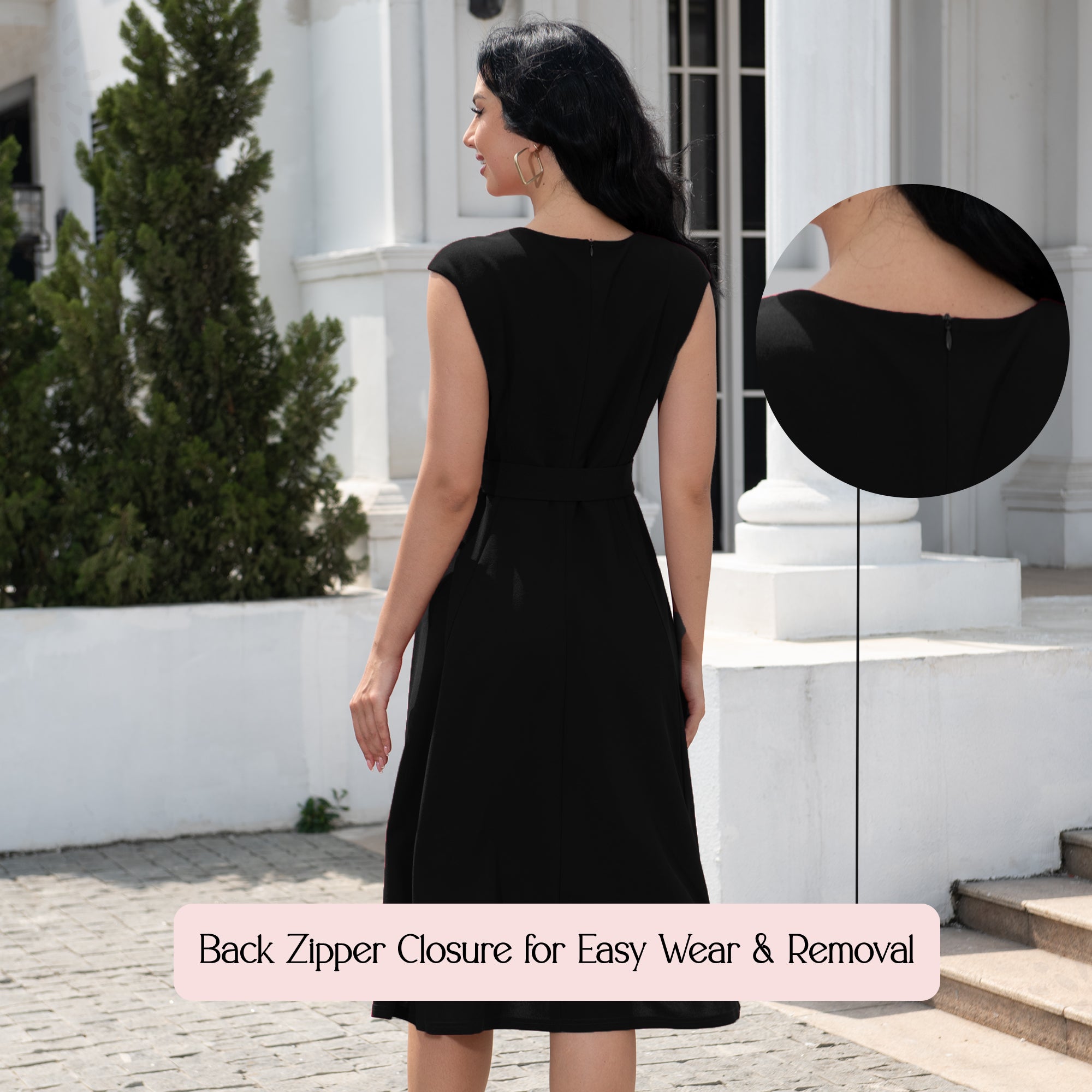 Womens Vintage Dresses - Bridesmaid & Prom Dress - Black