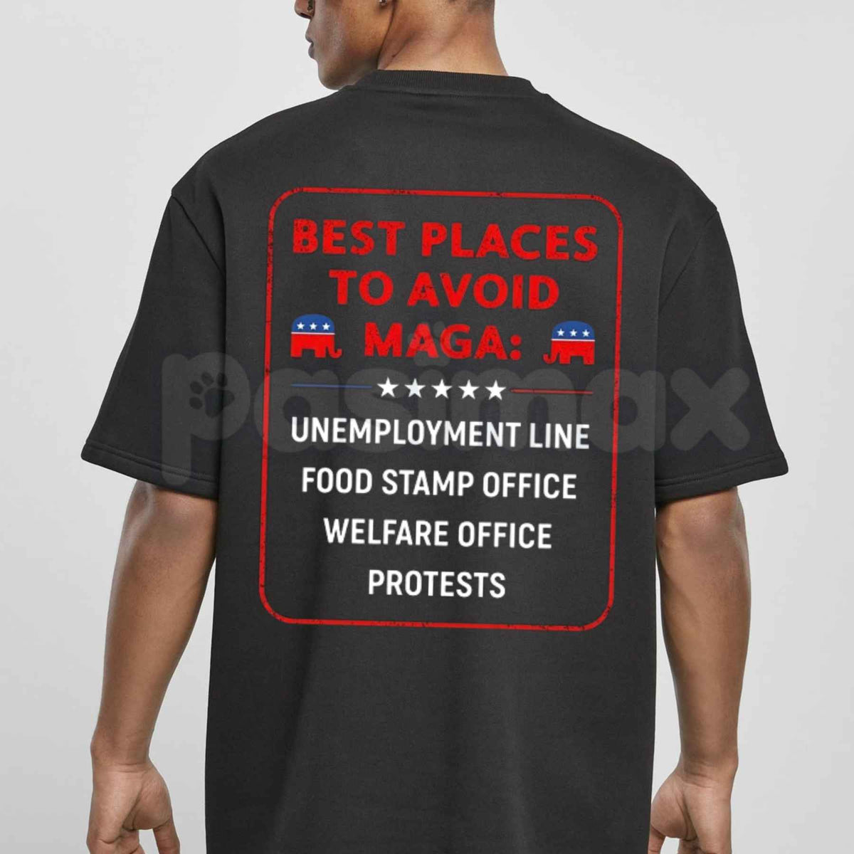 Best Places To Avoid MAGA T Shirt – Funny Liberal Political Satire Tee, Sarcastic Democrat Anti MAGA Unisex Classic Vintage Cotton Shirt