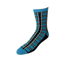 Blue Plaid Bamboo Sock