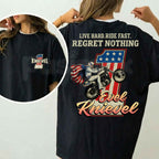 Daredevil Legend Evel Knievel Tee – Live Hard Ride Fast T-Shirt, American Rider Unisex Cotton Shirt, Cool Biker Gift