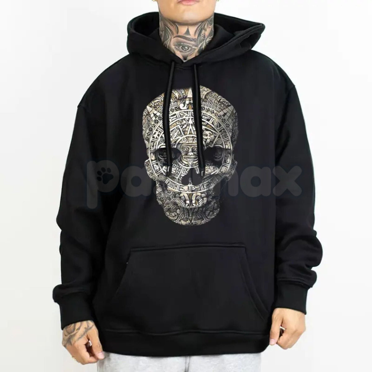 Chicano Skull Art Lowrider Shirt – Oversized Mexican Graphic Hoodie & Heavyweight Streetwear Sweatshirt