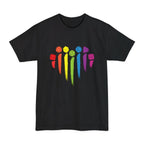 D&D Pride Tall T-Shirt with Dice Rainbow