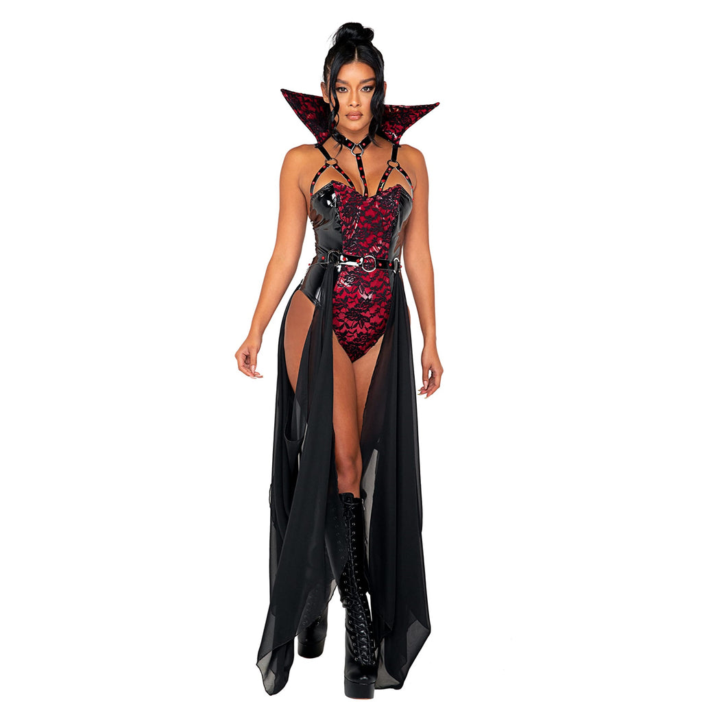 5073 - 2pc Piercing Beauty Vampire - Large / Black/Red