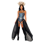 5085 - 3pc Sensual Serpent Medusa Queen - Small / Black/Grey