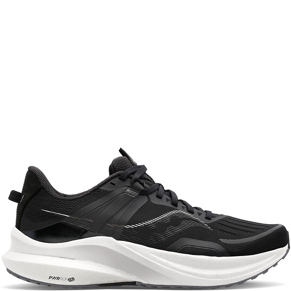Saucony Men's Tempus Running Shoe, Black/Fog, 9