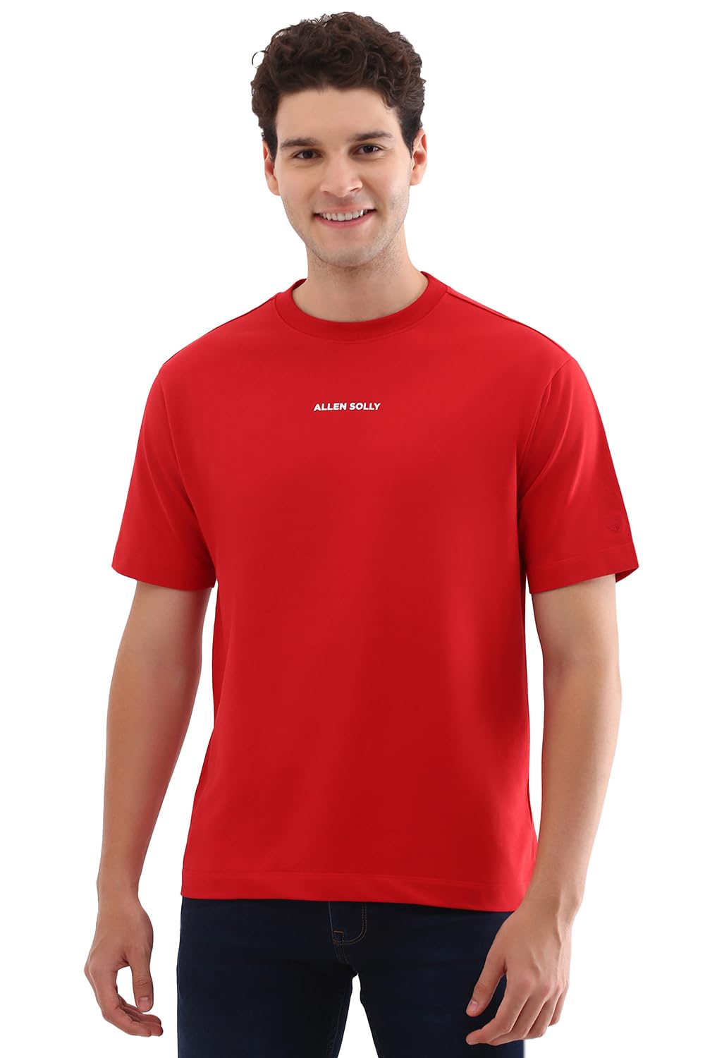 Allen Solly Men Regular Fit Solid Crew Neck T-Shirt