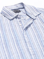 Dennis Lingo Blue MenS Slim Fit Casual Shirt