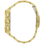 GUESS Men's 42mm Watch - Gold Tone Strap Black Dial Gold Tone Case