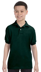 Youth 5050 EcoSmart Jersey Knit Polo - DEEP FOREST - XS(D0102H2HH1W)
