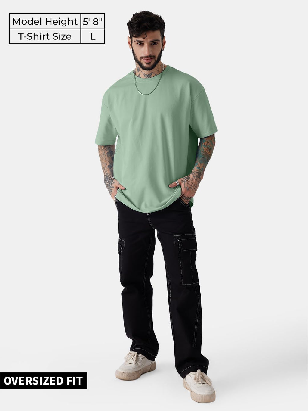 The Souled StoreSolids: Jade GreenOversized T-Shirts