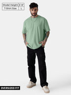 The Souled StoreSolids: Jade GreenOversized T-Shirts