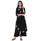 Ziyaa Women'S Crepe Floral Regular Kurta