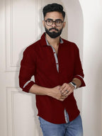 Tee Projekt Mens Long Sleeve Button Down Shirt for Men Collared Casual Formal Soild Shirt