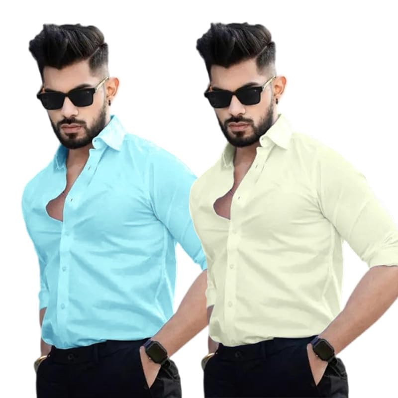 Pinkmint Cotton Blend Casual Shirt for Men Combo Shirt for Formal Wear, Regular Home Wear