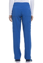 Dickies Women's Scrub Pants Natural Rise Tapered Leg Pull-On Bottoms with 7 Pockets and Knit Waistband DK005T, XS Tall, Royal