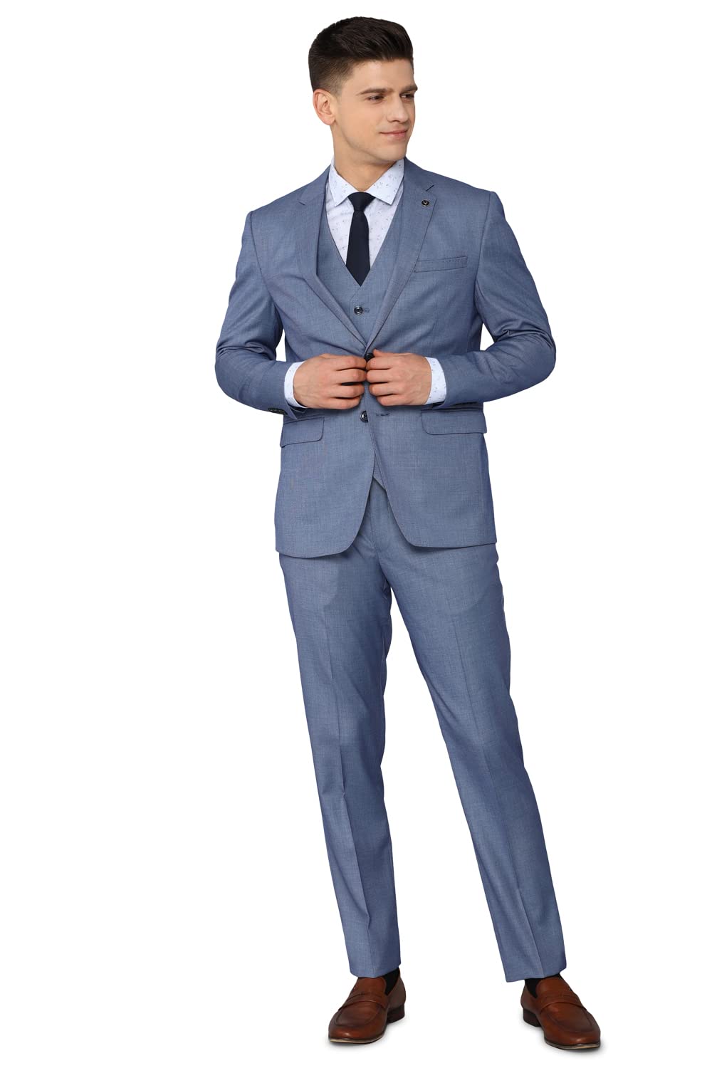 Allen Solly Men Slim Fit Solid Suit