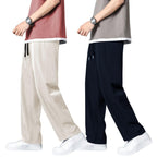 Greciilooks Lycra Track Pants For Men  Stretchable Loose Fit Gym Joggers | Korean Style Workout Pants With Trendy Gym & Streetwe