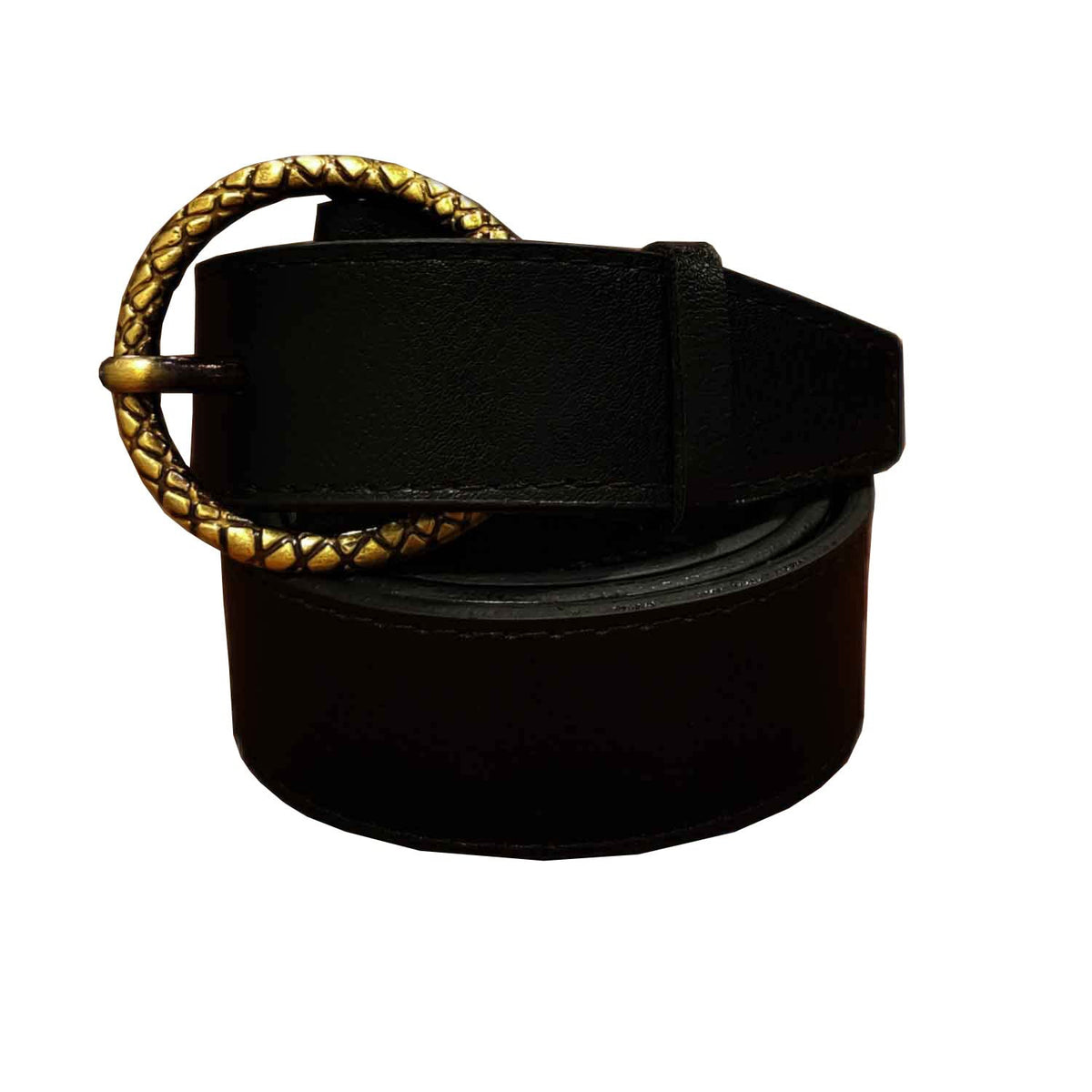 Urbanity WomenS Horse Shoe Antique Buckle Pu Leather Waist Belt (34, Beige) 34
