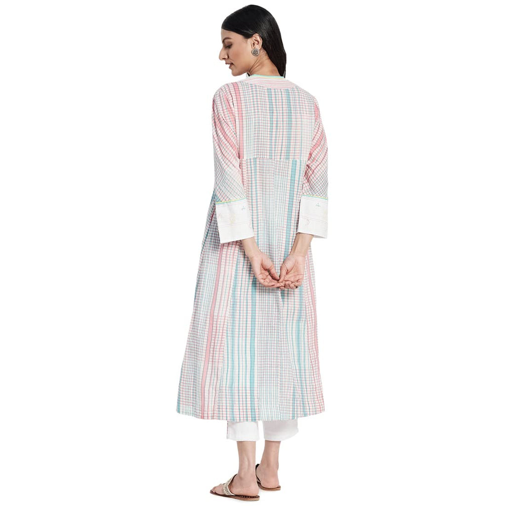 Fabindia Women Hand Block Printed 2 Piece Kurta Set Cotton_ Multicolour