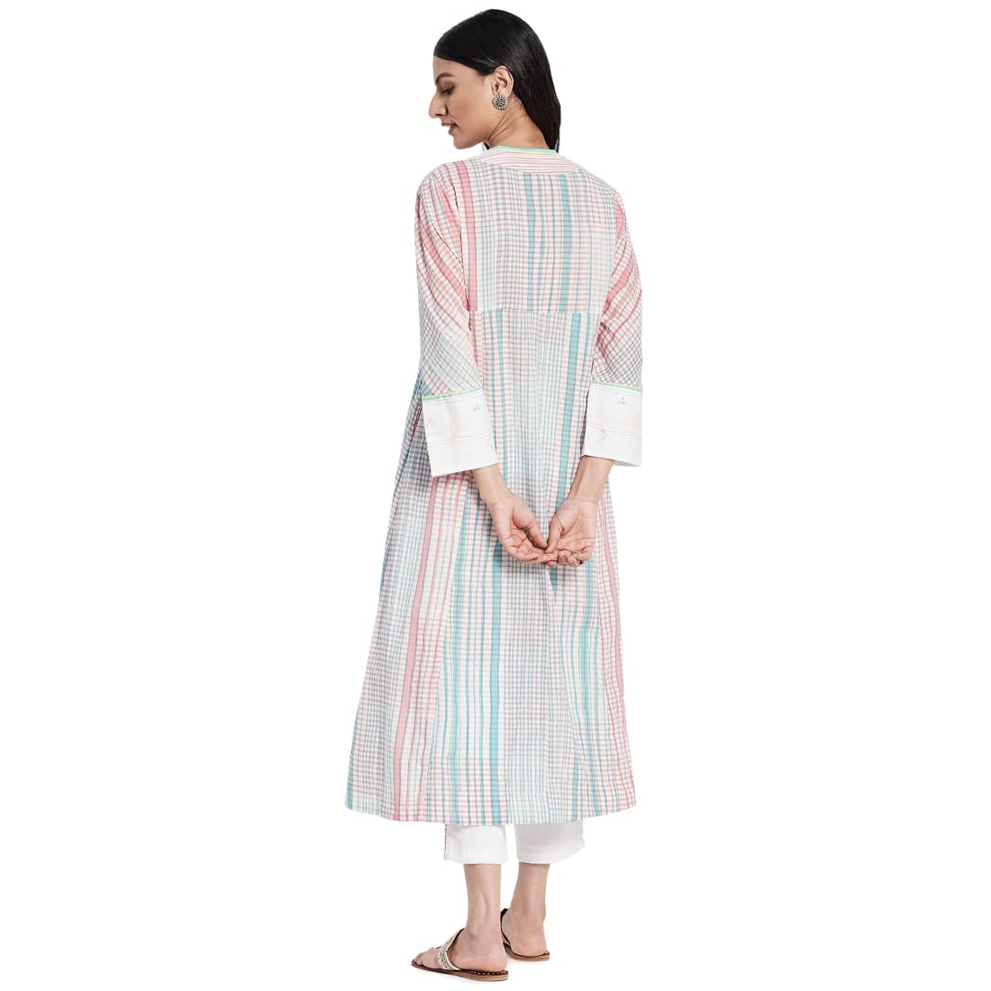 Fabindia Women Hand Block Printed 2 Piece Kurta Set Cotton_ Multicolour