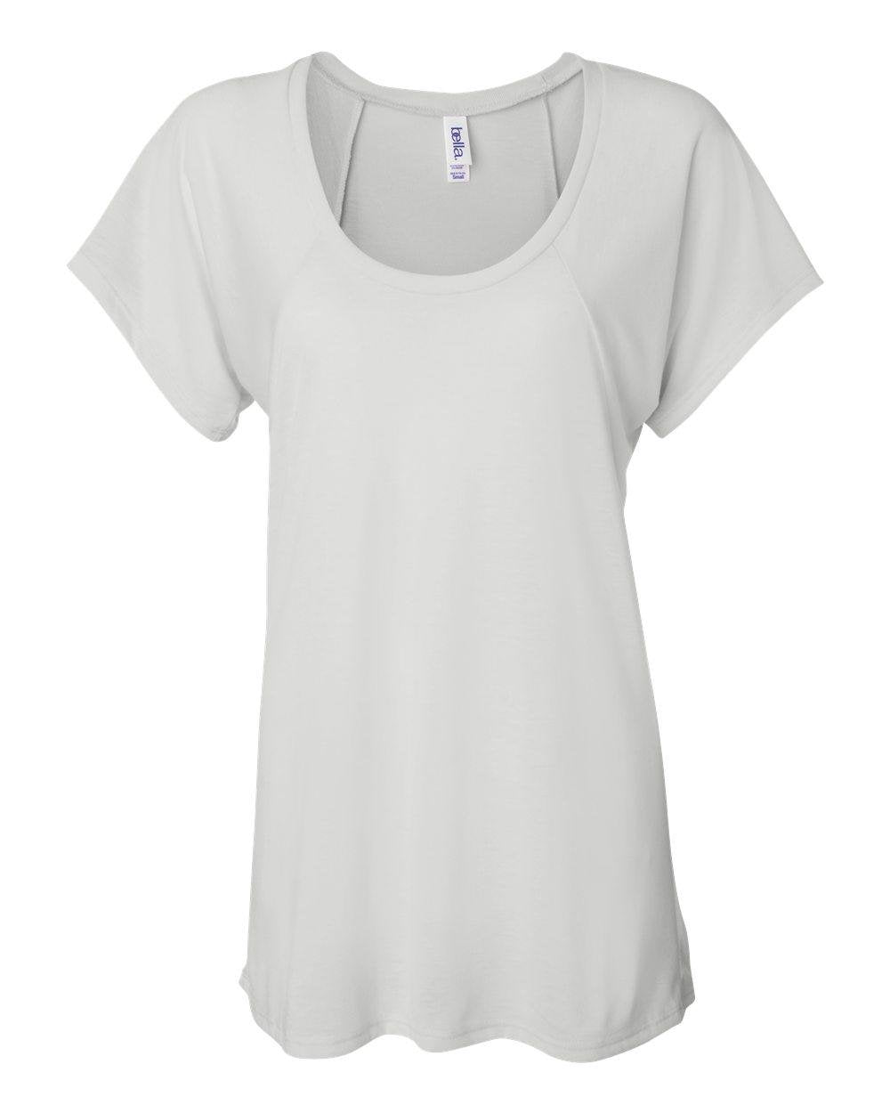 Ladies Flowy Raglan T-Shirt - WHITE - S(D0102H78SXJ)