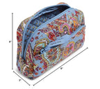 Vera Bradley Women's Cotton Medium Cosmetic Makeup Organizer Bag, Provence Paisley, One Size