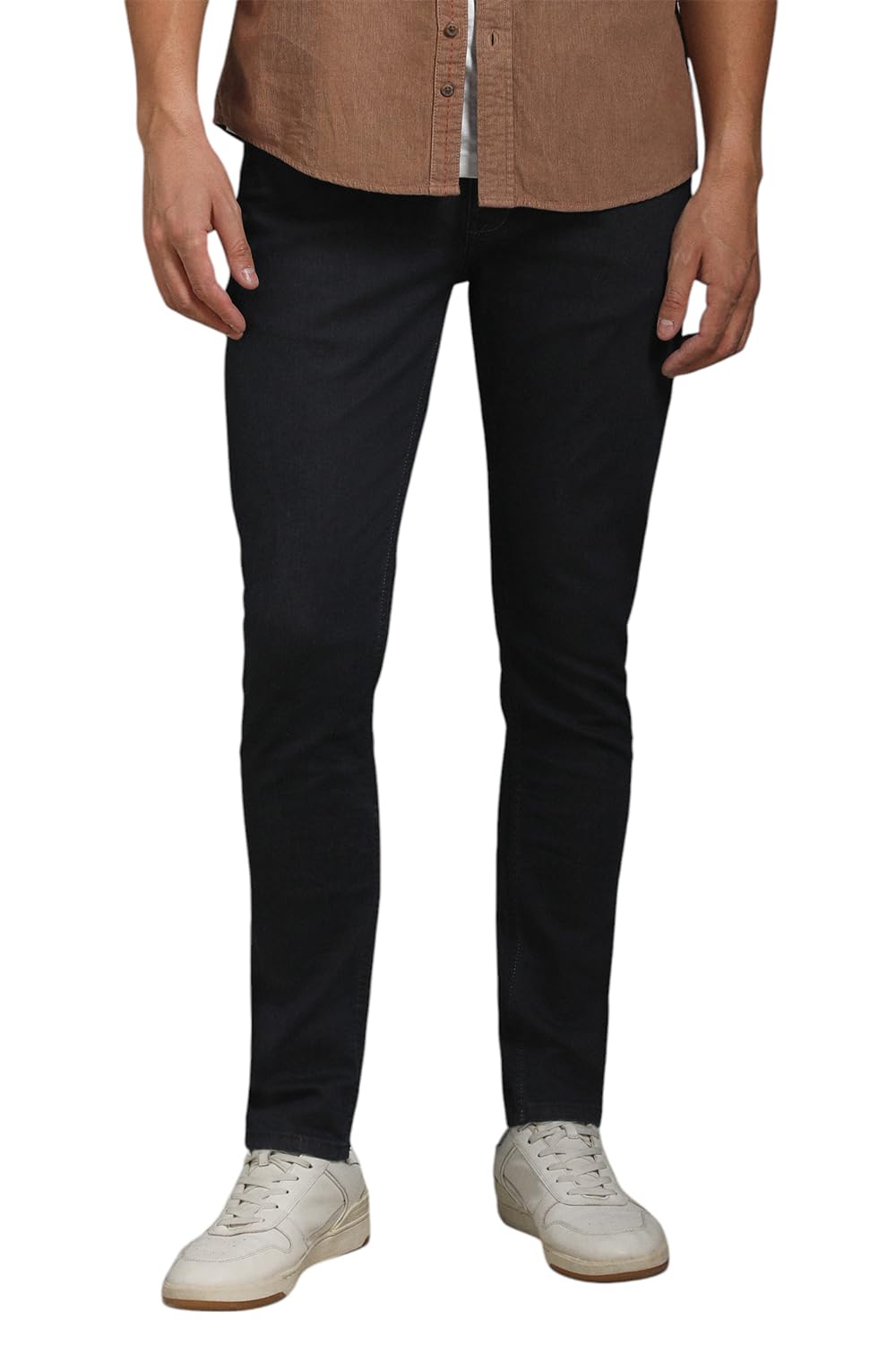Louis Philippe Men Black Light Slim Tapered Fit Jeans
