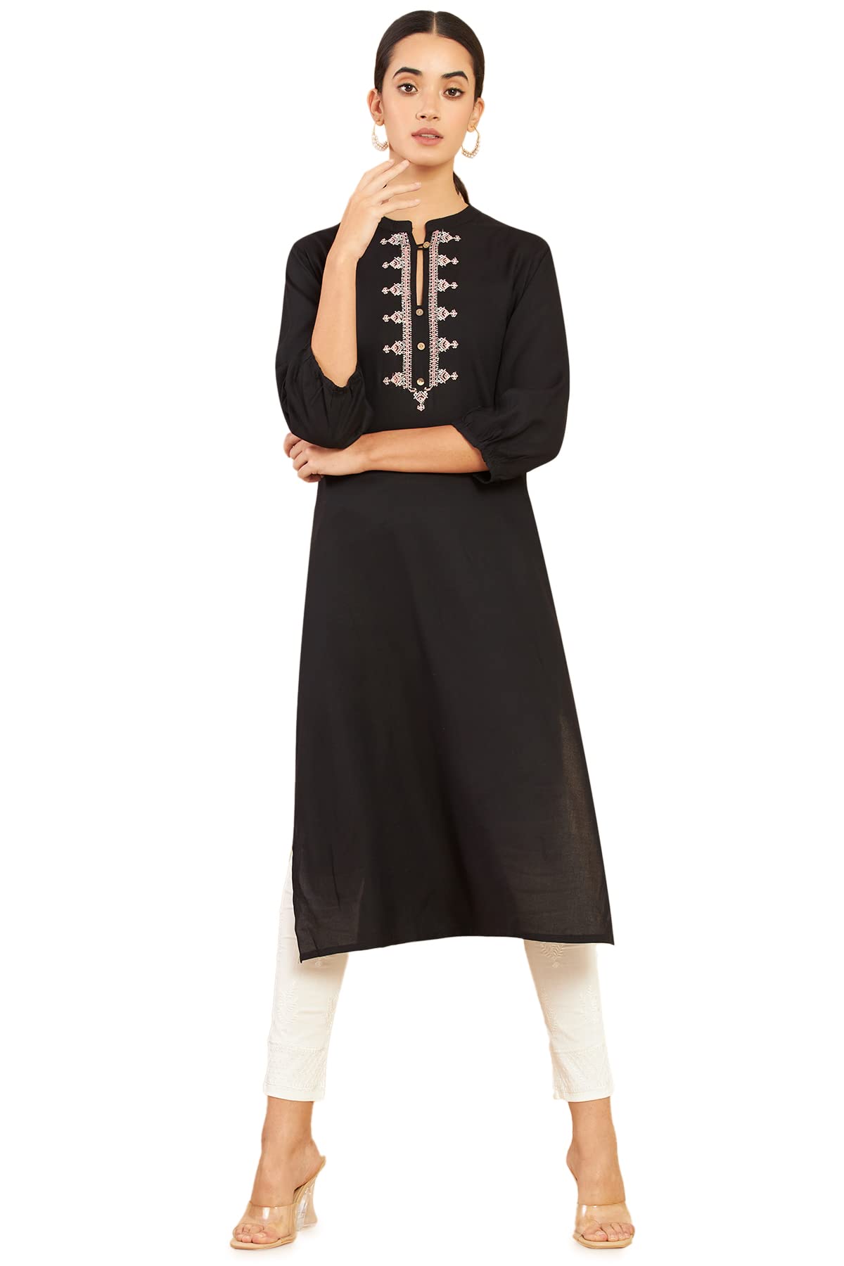 Soch Women Black Solid Kurti