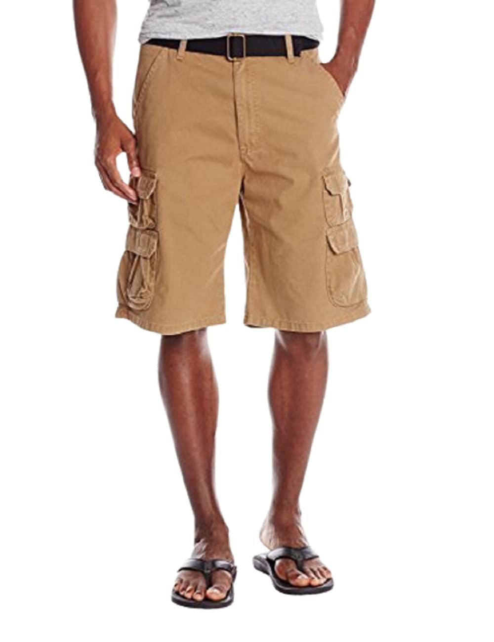 Wrangler Authentics Men's Premium Cargo Short, Acorn Twill, 33