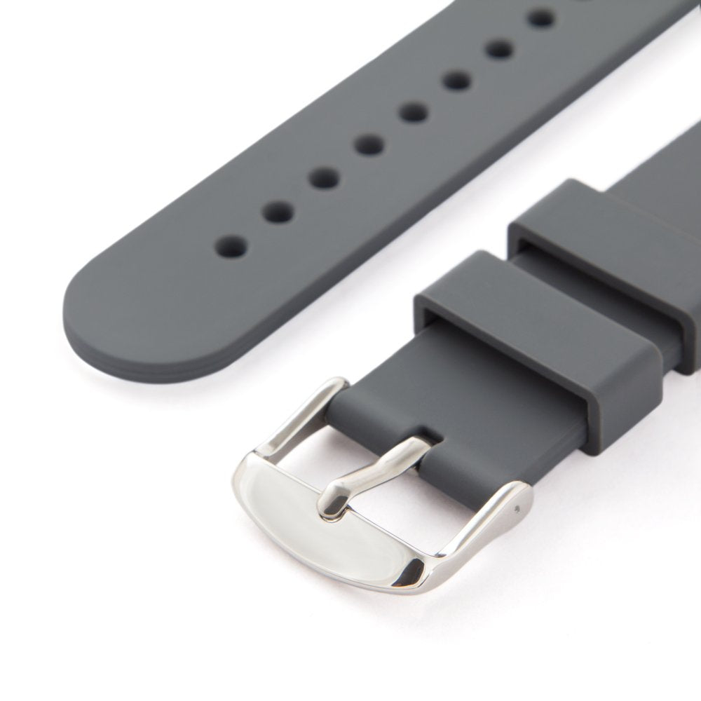 Archer Watch Straps - Silicone Quick Release Soft Rubber Replacement Watch Bands (Graphite, 22mm)
