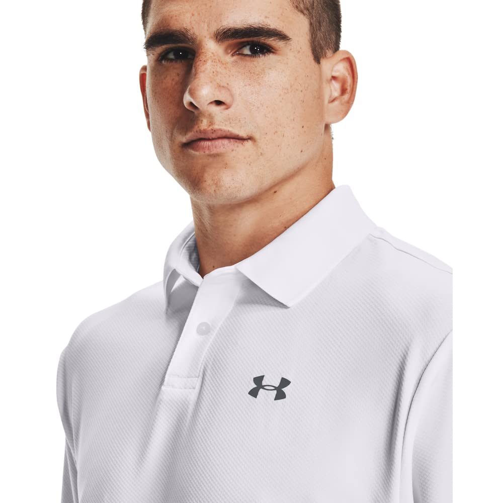 Under Armour Men's Performance 2.0 Golf Polo, White (100)/Black, X-Small