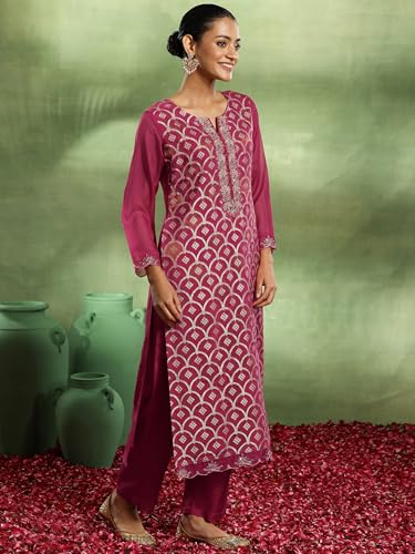 Libas WomenS Organza Kurta Set (49321