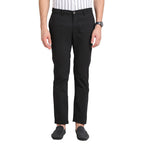 Turtle Men Cotton Stretch Narrow Fit Black Casual Trouser