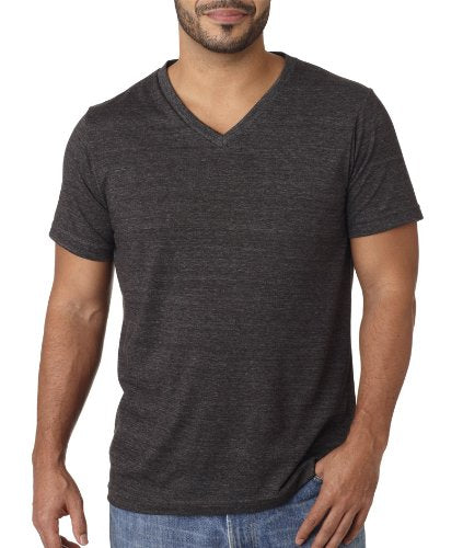 Unisex Triblend V-Neck T-Shirt - BLUE TRIBLEND - S(D0102H7W792)