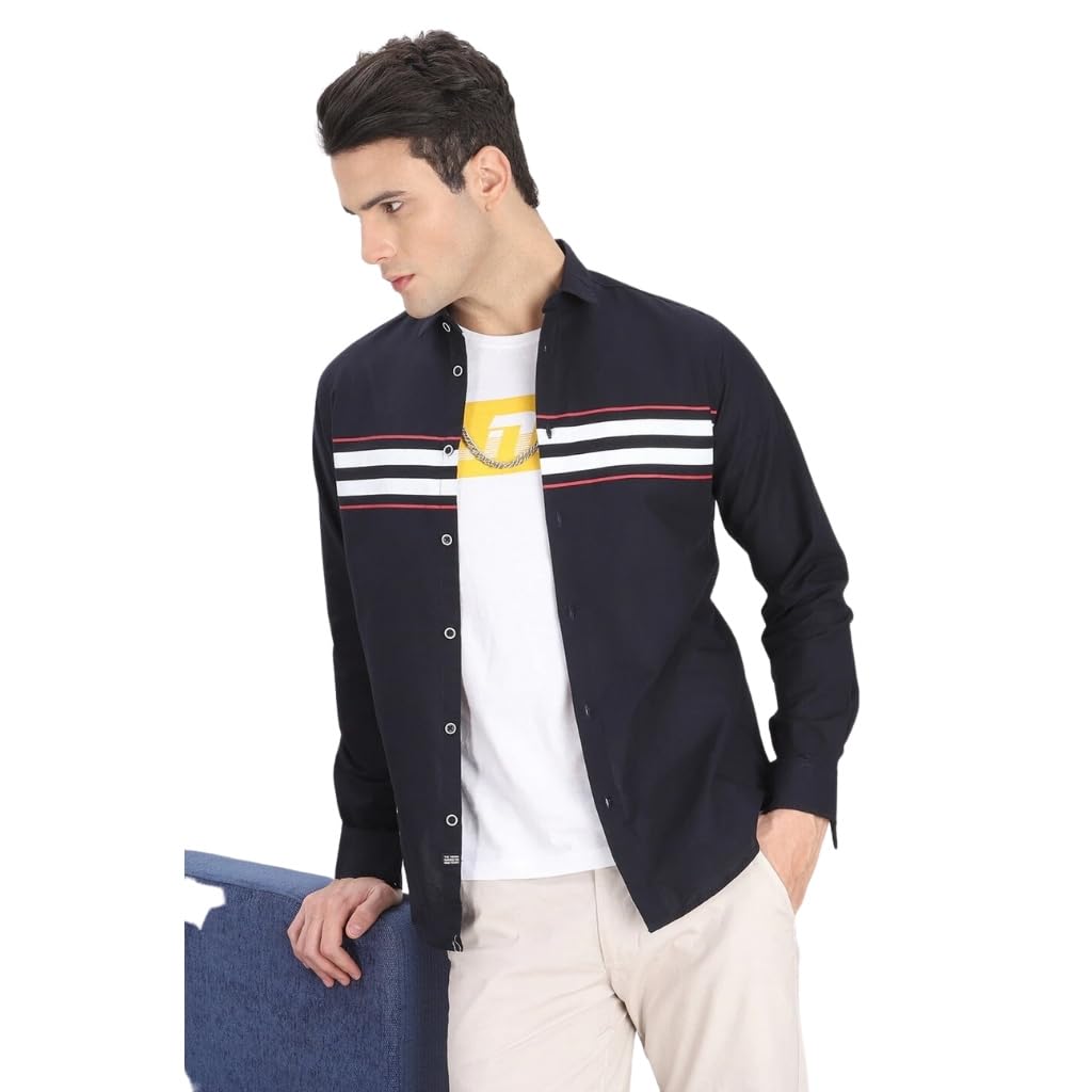 The Indian Garage Co Mens Long Sleeves Slim Fit Shirt