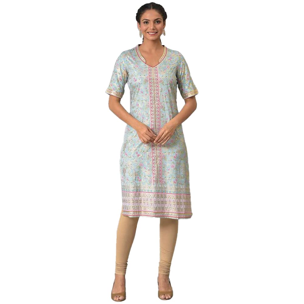 Aurelia Womens Viscose Regular Kurta (22AUA12652-504817_Blue